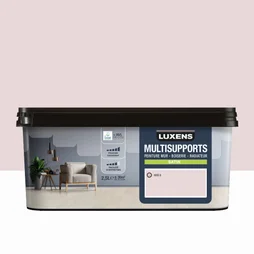 Peinture satiné mur, boiserie et radiateur, LUXENS Kiss 6, rose, 2.5 litres