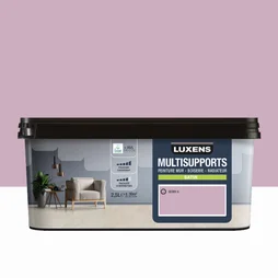 Peinture satiné mur, boiserie et radiateur, LUXENS Berry 6, violet, 2.5 litres