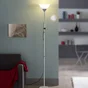Lampadaire liseuse, E27, H.177 cm, Basic, gris
