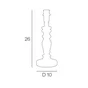 Pied de lampe Candice, bois naturel, 26 cm, COREP