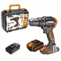 Perceuse à percussion sans fil WORX, 20 V 4 ah, 2 batteries WT350.2 BrushLess