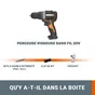 Perceuse sans fil WORX 20 V, sans batterie - brushless