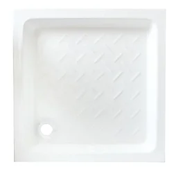 Receveur de douche, grès, blanc L.70 x l.70 cm, CERA ONDEE