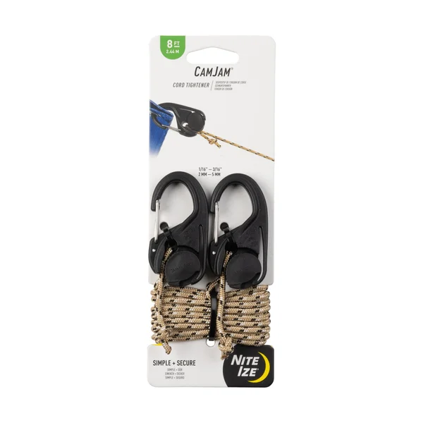 Tendeur en plastique noir pour ficelle de 2 à 5mm nite ize lot de 2
