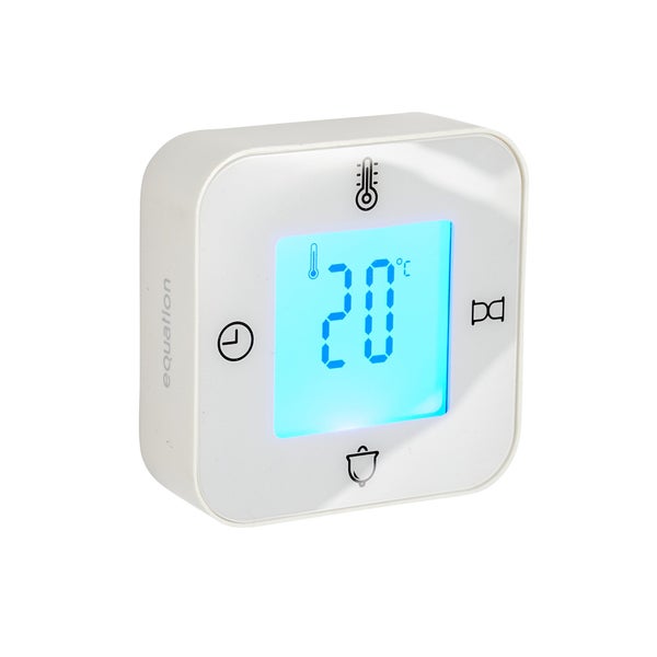 Thermomètre pour intérieur 4 en 1, écran coloré avec rétro-éclairage, EQUATION, blanc