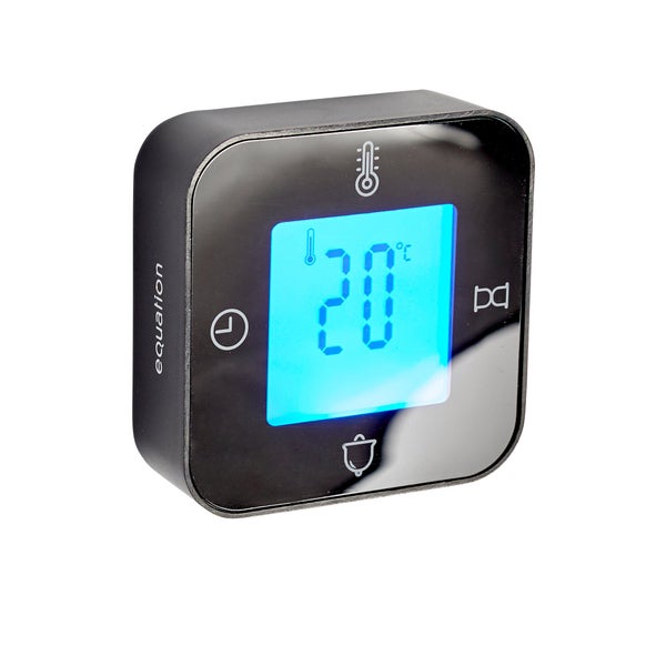 Thermomètre pour intérieur 4 en 1, écran coloré avec rétro-éclairage, EQUATION, noir