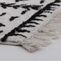 Tapis de bain l.50 x L.80 cm blanc/noir, Beni AZAO