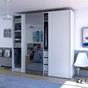 Porte coulissante SPACEO Evo'm Newport H.230,4 X L.80 cm blanc
