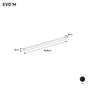 Barre de renfort pour étagère SPACEO Evo'm H.2 x l.74.5 x P.2 cm