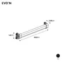 Kit barre de penderie et supports SPACEO Evo'm noir L.36.8 cm