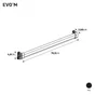 Kit barre de penderie et supports SPACEO Evo'm noir L.76.8 cm