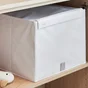 boite fermee evo'm tissu h.29 x l.36 x p.35 cm blanc spaceo