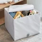 boite fermee evo'm tissu h.29 x l.36 x p.35 cm blanc spaceo