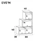 boite fermee evo'm tissu h.29 x l.36 x p.35 cm blanc spaceo