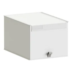 boite fermee evo'm tissu h.29 x l.36 x p.50 cm blanc spaceo