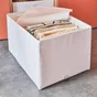 boite fermee evo'm tissu h.29 x l.36 x p.50 cm blanc spaceo
