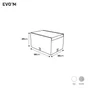 boite fermee evo'm tissu h.29 x l.36 x p.50 cm blanc spaceo