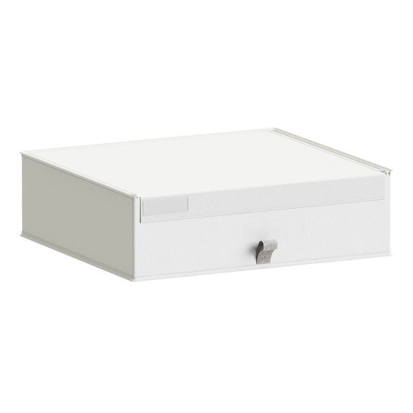 boite fermee evo'm tissu h.16 x l.56 x p.50 cm blanc spaceo