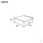 boite fermee evo'm tissu h.16 x l.56 x p.50 cm blanc spaceo