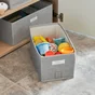 Panier SPACEO Evo'm H.16 x l.18 x P.35 cm gris chiné
