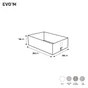 boite evo'm tissu h.16 x l.36 x p.50 cm blanc spaceo