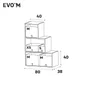 boite evo'm tissu h.16 x l.36 x p.35 cm blanc spaceo