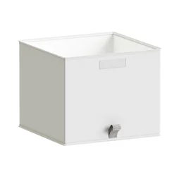 boite evo'm tissu h.29 x l.36 x p.35 cm blanc spaceo