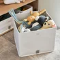 boite evo'm tissu h.29 x l.36 x p.35 cm blanc spaceo