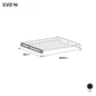 portepantalon evo'm coulissant metal l.60 x p.54 cm noir spaceo