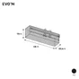 Panier coulissant pour caisson SPACEO Evo'm Mesh noir l.20.4 x  P.48 cm