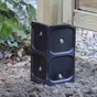 Support pvc a enfoncer noir, H.81 x P.8 cm