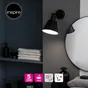 Applique salle de bain Gerli E27 IP44, métal noir, INSPIRE