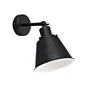 Applique salle de bain Gerli E27 IP44, métal noir, INSPIRE