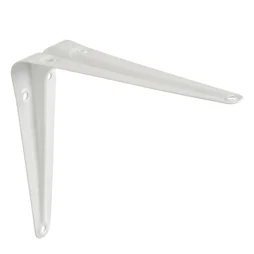 Equerre Normo acier peint blanc, H.15 x P.12.5 cm