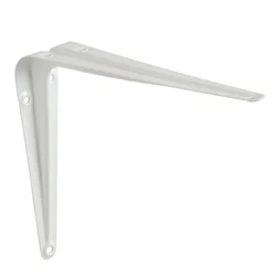 Equerre Normo acier peint blanc, H.20 x P.15 cm