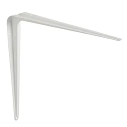 Equerre Normo acier peint blanc, H.35 x P.30 cm