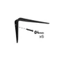 Equerre Normo acier peint noir, H.20 x P.15 cm