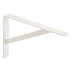 Equerre Dolmen acier peint blanc, H.20 x P.30 cm