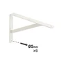 Equerre Dolmen acier peint blanc, H.20 x P.30 cm