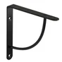 Equerre Bi bop acier peint noir, H.18 x P.18 cm