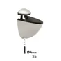 LOT 2 CLIP CHROME POUR TABLE VERRE 3-6MM