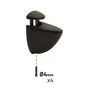LOT 2 CLIPS POUR TABLE VERRE 2-6MM NOIR