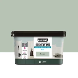 Peinture carrelage, meuble, crédence sage 5 mat LUXENS Cuisine et bain 2l