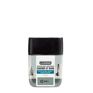 Testeur peinture carrelage, meuble, crédence sage 3 satin LUXENS Cuisine et bain 0.075l