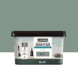Peinture carrelage, meuble, crédence sage 3 satin LUXENS Cuisine et bain 2l