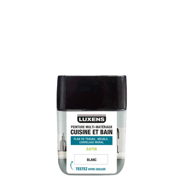 Testeur peinture carrelage, meuble, crédence blanc satin LUXENS Cuisine et bain