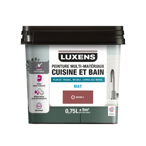 Peinture carrelage, meuble, crédence bistro 2 mat LUXENS Cuisine et bain 0.75l