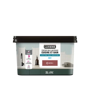 Peinture carrelage, meuble, crédence bistro 2 mat LUXENS Cuisine et bain 2l
