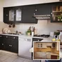 Peinture carrelage, meuble, crédence noir mat LUXENS Cuisine et bain 2l
