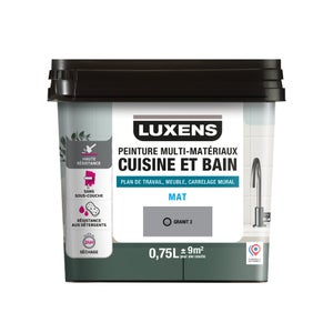 Peinture carrelage, meuble, crédence granit 3 mat LUXENS Cuisine et bain 0.75l